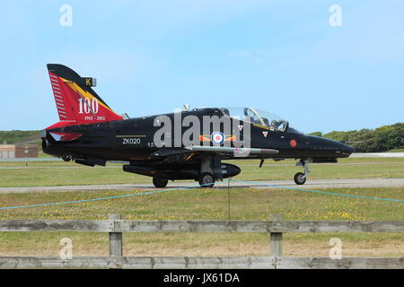 Hawk Trainer für schnelle Jets Piloten an RAF Valley auf Anglesey Wales Stockfoto