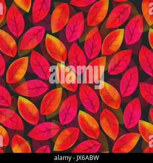 Florale nahtlose Muster mit Laub. Herbst. Blätter fallen. Bunte künstlerischen Hintergrund Stock Vektor