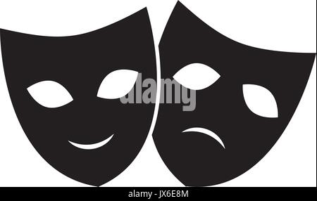 Theater Masken isolierte Symbol Stock Vektor