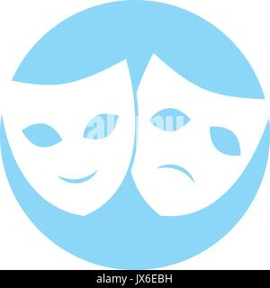 Theater Masken isolierte Symbol Stock Vektor