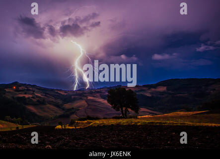 Val Trebbia, Italia Stockfoto