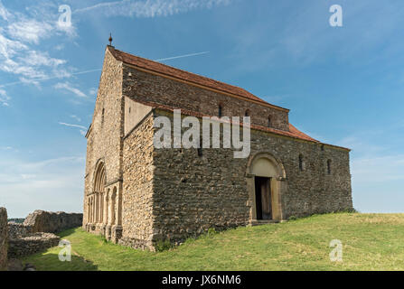 Befestigte Evangelische Kirche in Cisnadioara in der Nähe von Sibiu, Siebenbürgen, Rumänien Stockfoto