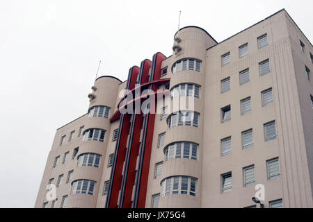 Ansicht der Beresford Gebäude auf der Sauchiehall street, Glasgow. Stockfoto