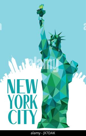 Ein Vektor Illustration von New York City die Freiheitsstatue Stock Vektor