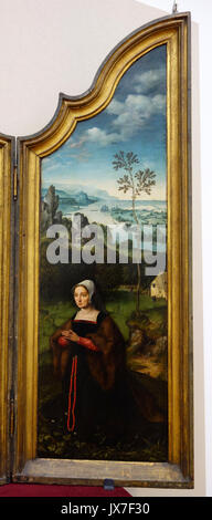 Triptychon der Kreuzigung, flankiert von den knienden Stifter und seine Frau, von Joos van Cleve, Anzeigen 4, 1500 1550 AD, Öl auf nationalen Museum der westlichen Kunst, Tokyo DSC 08119 Stockfoto