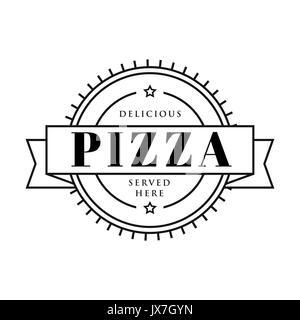 Pizza vintage Schild Stempel Stock Vektor