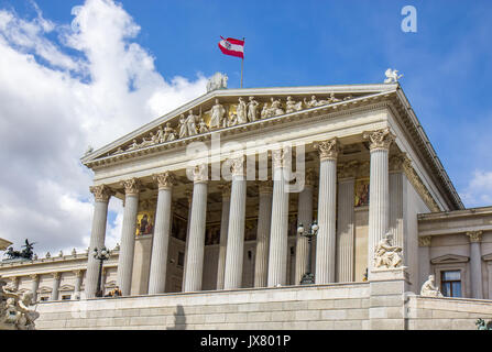 Parlament in Wien, Österreich Stockfoto