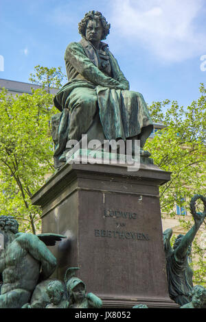 Statue von Ludwig van Beethoven in Wien, Österreich Stockfoto