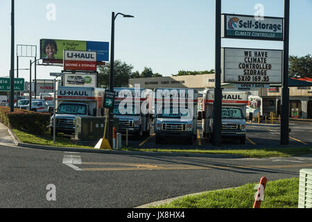 U-Haul Umzug & Lagerung in Leesburg, Florida USA Stockfoto