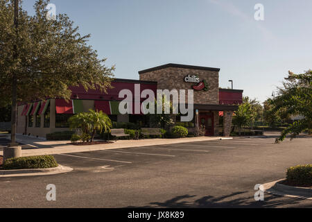 Schnelle FoodChili's Grill Bar Restaurant Franchise Kette in Mount Dora, Florida, USA Stockfoto