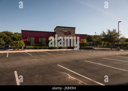 Schnelle FoodChili's Grill Bar Restaurant Franchise Kette in Mount Dora, Florida, USA Stockfoto