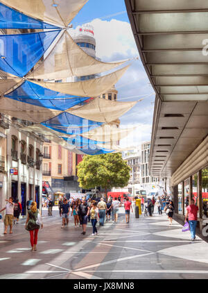 Die Calle Preciados de Madrid. España Stockfoto