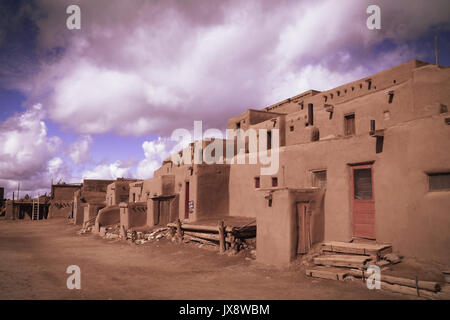 Pueblos Architektur, Taos, New Mexico Stockfoto