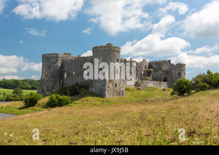 Carew Castle Pembrokeshire South Wales UK Stockfoto