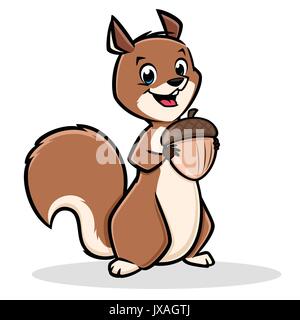 Eichhörnchen Cartoon Stock Vektor