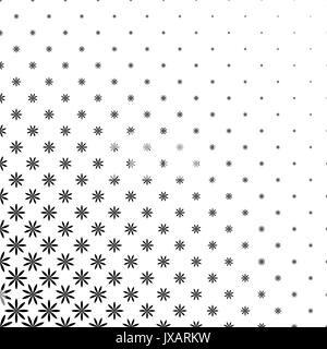 Einfarbige geometrische stilisierte Blume Muster - Abstrakt floral vector Hintergrund Grafik Design Stock Vektor