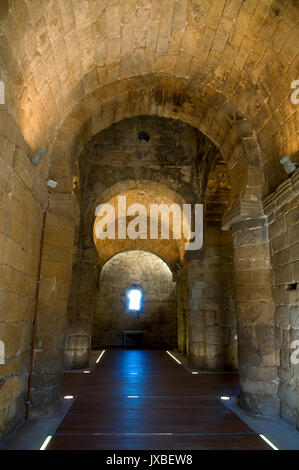 Santa Maria de Melque Kirche, Hallenbad. Melque, Provinz Toledo, Kastilien-La Mancha, Spanien. Stockfoto