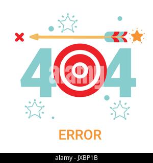 Fehlersymbol 404 Nicht Gefunden gebrochen Meldung Stock Vektor