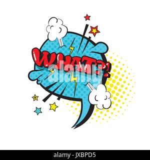 Comic Rede Chat Bubble Pop Art Stil, was Ausdruck Symbol Text Stock Vektor