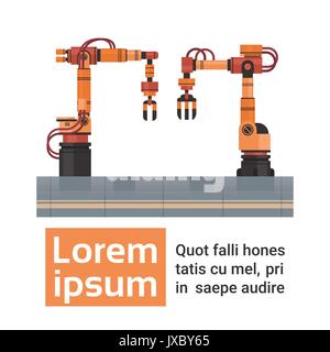 Robotic Hand automatische Montage Maschinen Industrielle Automatisierung der Produktion Stock Vektor