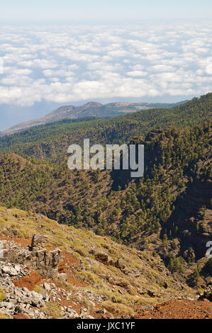 Meer der Wolken Blick vom Roque de Los Muchachos auf La Palma (Kanarische Inseln, Spanien) Stockfoto