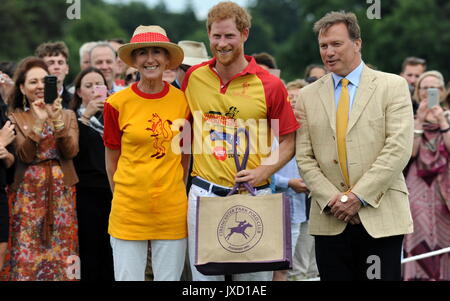 Prinz Harry und Prinz William in den Jerudong Park Trophy Polo mit: Prinz Harry Wo: Oxford, Großbritannien Wann: 15 Aug 2017 Quelle: Paul Nicholls/WANN Stockfoto