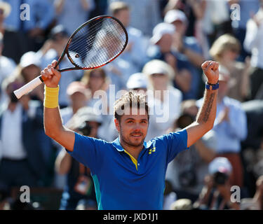 STAN WAWRINKA (SUI) Tennis - French Open 2017 - Grand Slam/ATP/WTA-/ITF-Roland Garros - Paris - Frankreich - 9. Juni 2017. Stockfoto