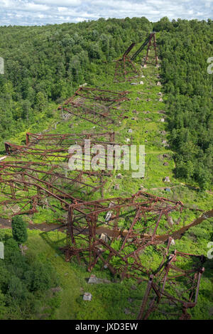 Zusammengebrochen KINZUA VIADUKT RUINEN KINZUA BRIDGE STATE PARK MOUNT JEWETT MCKEAN COUNTY PENNSYLVANIA USA Stockfoto