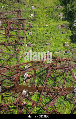 Zusammengebrochen KINZUA VIADUKT RUINEN KINZUA BRIDGE STATE PARK MOUNT JEWETT MCKEAN COUNTY PENNSYLVANIA USA Stockfoto