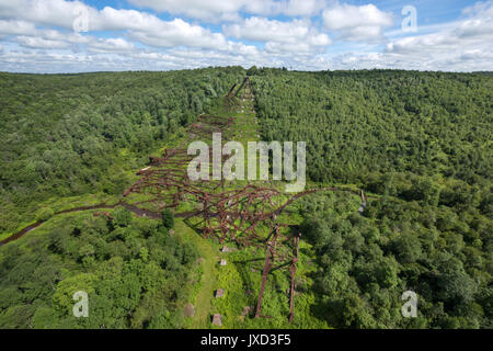 Zusammengebrochen KINZUA VIADUKT RUINEN KINZUA BRIDGE STATE PARK MOUNT JEWETT MCKEAN COUNTY PENNSYLVANIA USA Stockfoto