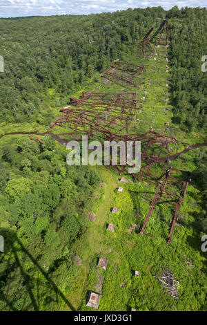 Zusammengebrochen KINZUA VIADUKT RUINEN KINZUA BRIDGE STATE PARK MOUNT JEWETT MCKEAN COUNTY PENNSYLVANIA USA Stockfoto