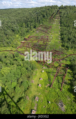 Zusammengebrochen KINZUA VIADUKT RUINEN KINZUA BRIDGE STATE PARK MOUNT JEWETT MCKEAN COUNTY PENNSYLVANIA USA Stockfoto