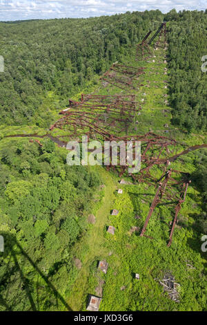 Zusammengebrochen KINZUA VIADUKT RUINEN KINZUA BRIDGE STATE PARK MOUNT JEWETT MCKEAN COUNTY PENNSYLVANIA USA Stockfoto