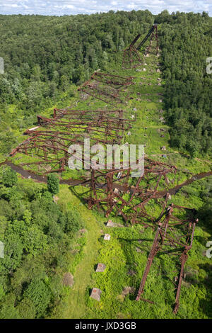 Zusammengebrochen KINZUA VIADUKT RUINEN KINZUA BRIDGE STATE PARK MOUNT JEWETT MCKEAN COUNTY PENNSYLVANIA USA Stockfoto