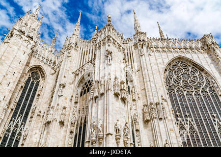 Architektonisches Detail der Mailänder Kathedrale - Duomo di Milano, Italien Stockfoto