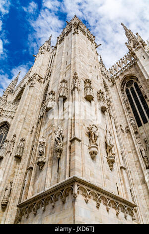 Architektonisches Detail der Mailänder Kathedrale - Duomo di Milano, Italien Stockfoto