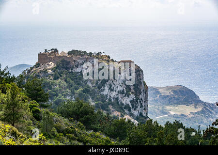 Monolithos Castle, Insel Rhodos, Griechenland Stockfoto