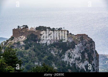 Monolithos Castle, Insel Rhodos, Griechenland Stockfoto