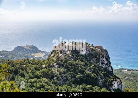 Monolithos Castle, Insel Rhodos, Griechenland Stockfoto