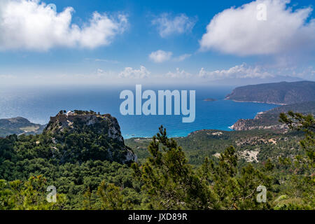 Monolithos Castle, Insel Rhodos, Griechenland Stockfoto