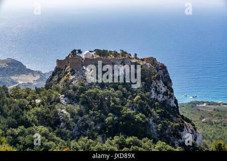 Monolithos Castle, Insel Rhodos, Griechenland Stockfoto