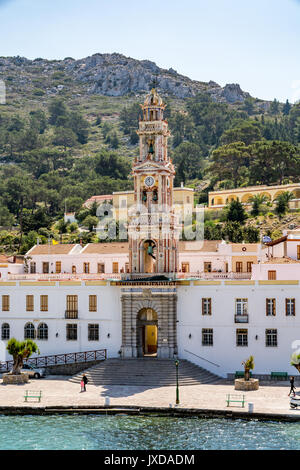 Panormitus Kloster auf der Insel Symi, Griechenland Stockfoto