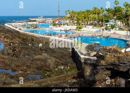 Parque Maritimo Cesar Manrique, Puerto de la Cruz, Teneriffa, Spanien Stockfoto