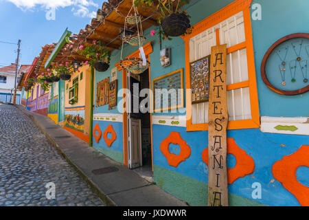 Einen sonnigen Tag in Guatape Stockfoto