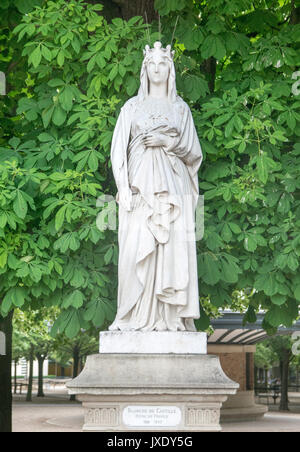 Statue von Blanche de Castille in Luxembourg in Paris, Frankreich Stockfoto