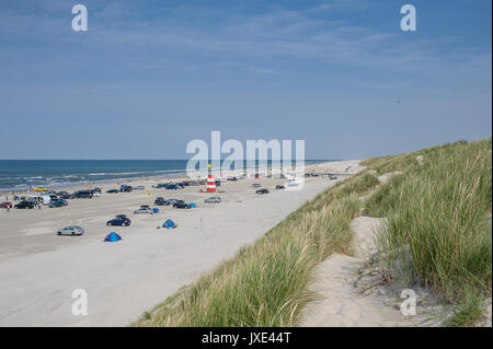 Henne Strand, Strand offen für Automobile im Süden von Dänemark Stockfoto