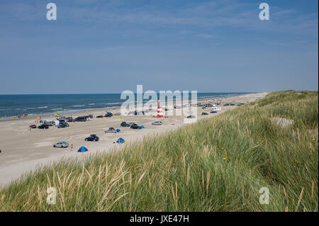 Henne Strand, Strand offen für Automobile im Süden von Dänemark Stockfoto