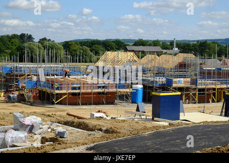 Bau der neuen Wohnsiedlung, Grantham, Lincs, Großbritannien Stockfoto