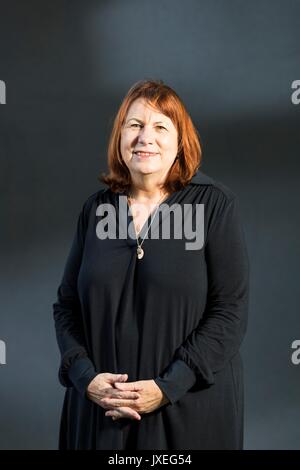 Edinburgh, Großbritannien. 16 Aug, 2017. Linda Grant beim Edinburgh International Book Festival Linda Grant Erscheinen ist ein englischer Schriftsteller und Journalist. Ihre Fiktion lenkt stark von ihren jüdischen Hintergrund, Familiengeschichte und der Geschichte von Liverpool. Credit: Rich Dyson/Alamy leben Nachrichten Stockfoto