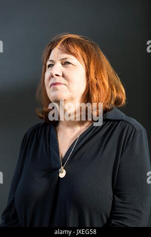 Edinburgh, Großbritannien. 16 Aug, 2017. Linda Grant beim Edinburgh International Book Festival Linda Grant Erscheinen ist ein englischer Schriftsteller und Journalist. Ihre Fiktion lenkt stark von ihren jüdischen Hintergrund, Familiengeschichte und der Geschichte von Liverpool. Credit: Rich Dyson/Alamy leben Nachrichten Stockfoto